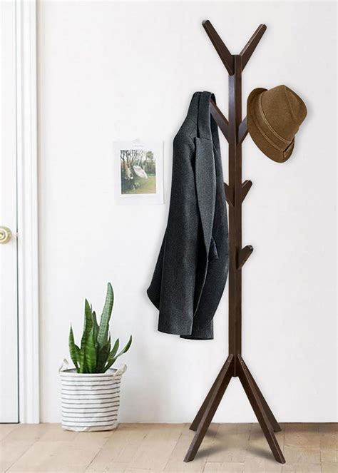 solid wood coat rack|exposed coat rack wooden.